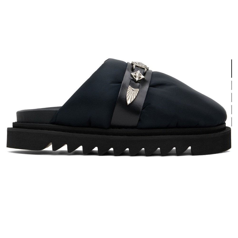 TOGA VIRILIS Black Padded Slippers